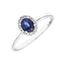 Imagen de Anillo Idalis Zafiro Diamantes Oro Blanco 18K