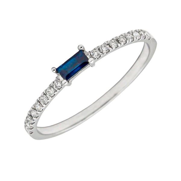 Imagen de Anillo Aura Zafiro Diamantes Oro Blanco 18K