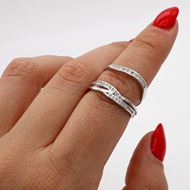 Imagen de Anillo Fern Oro Blanco 18K