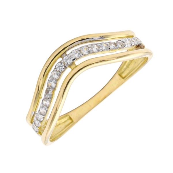Imagen de Anillo Eleine Oro Bicolor 18K