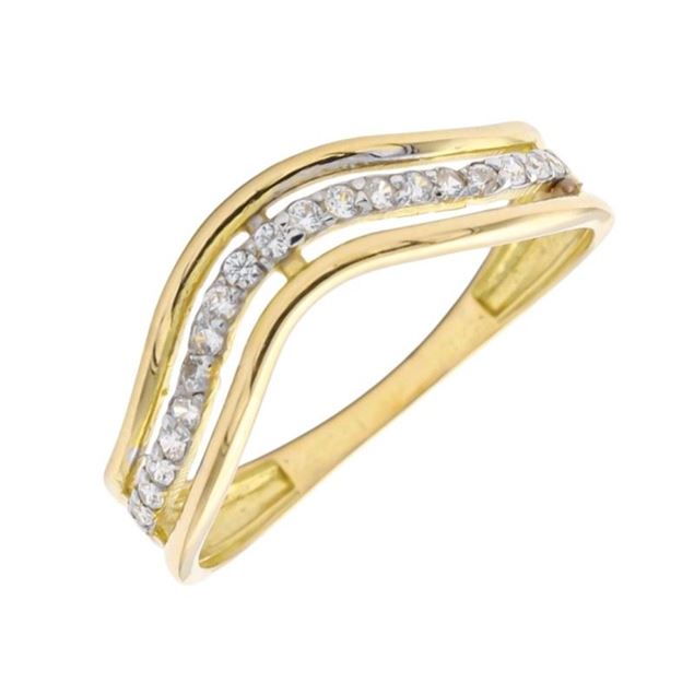 Imagen de Anillo Eleine Oro Bicolor 18K