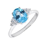 Imagen de Anillo DeepBlue Topacio Azul Oro 18K