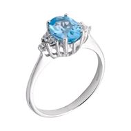 Imagen de Anillo DeepBlue Topacio Azul Oro 18K