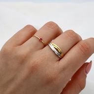 Imagen de Anillo Dala Oro Bicolor 18K