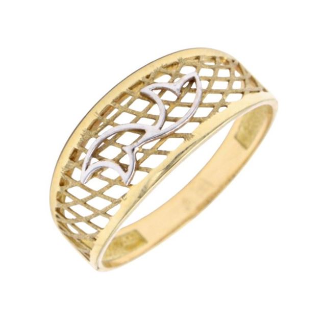Imagen de Anillo Delfi Oro Bicolor 18K