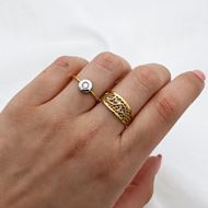 Imagen de Anillo Delfi Oro Bicolor 18K