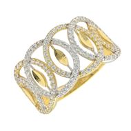 Imagen de Anillo Zada Oro Bicolor 18K