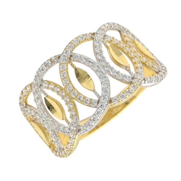 Imagen de Anillo Zada Oro Bicolor 18K