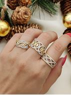 Imagen de Anillo Zada Oro Bicolor 18K