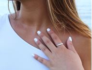 Imagen de Anillo Paula Oro Blanco 18K