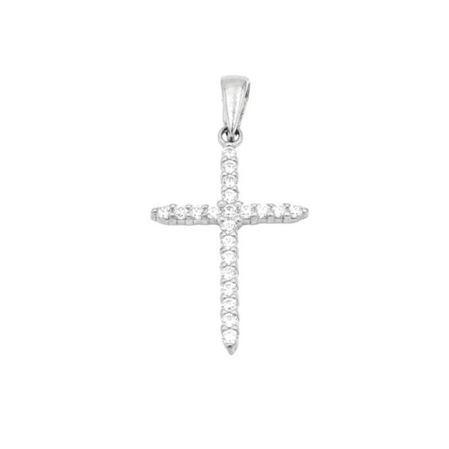 Imagen de Cruz Harmony Oro Blanco 18K