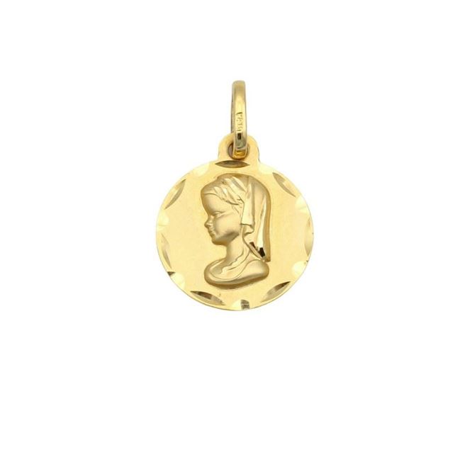 Imagen de Medalla Virgen Niña Oro 18K