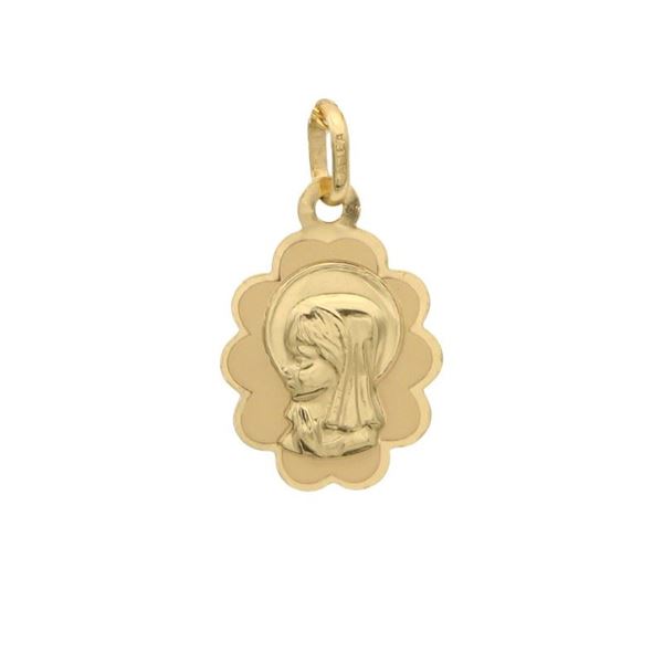 Imagen de Medalla Virgen Niña Nube 18k