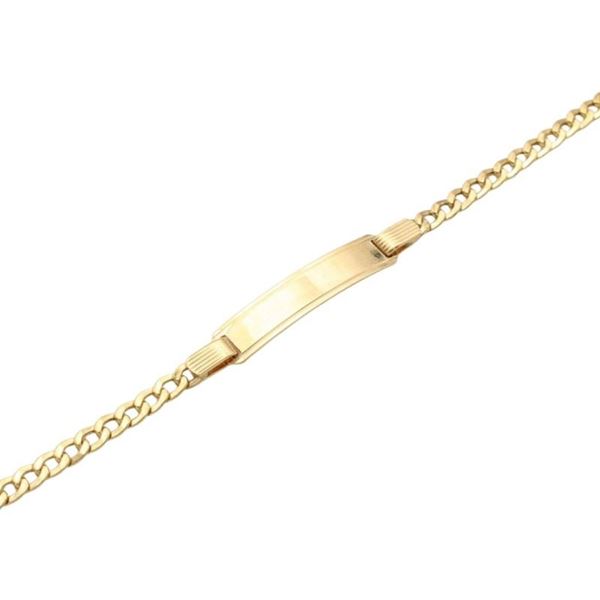 Imagen de Pulsera Esclava Barbada Oro 18K (Placa 26×5,5mm)