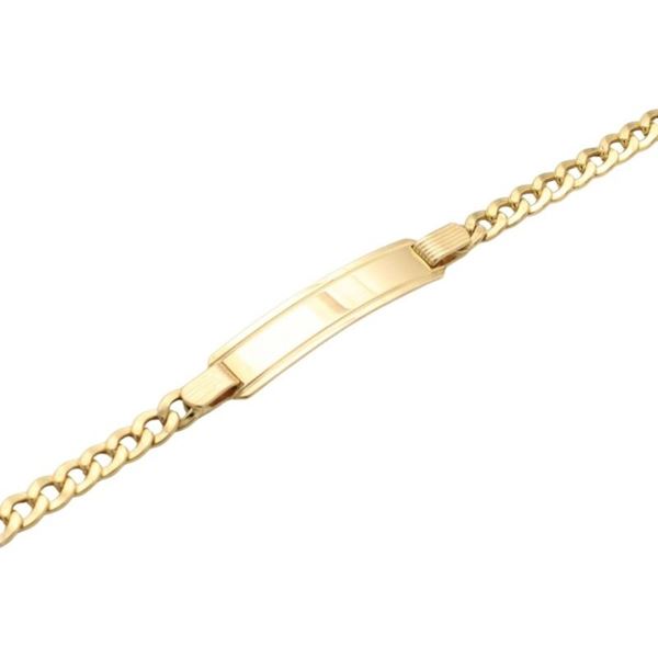 Imagen de Pulsera Esclava Barbada Oro 18K (Placa 27,5×6,4mm)