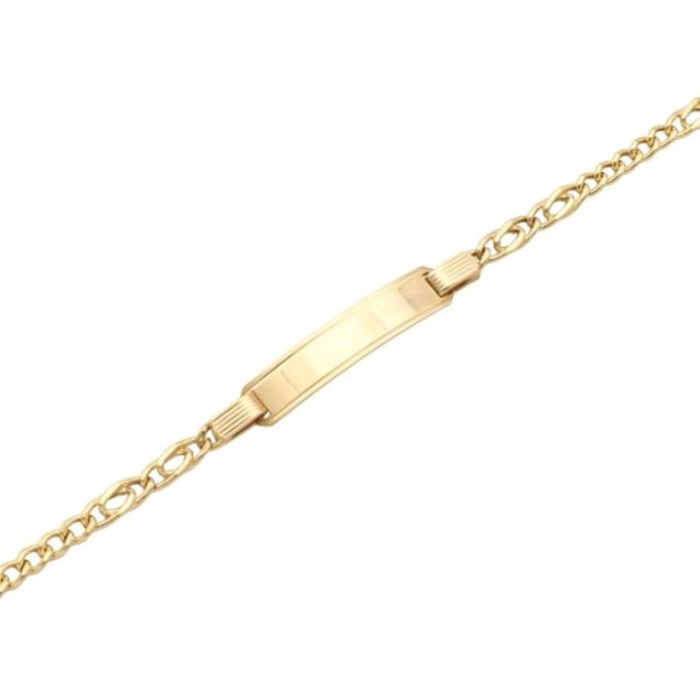 Imagen de Pulsera Esclava Barbada Nudo Oro 18K (Placa 25×5,6mm)