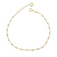 Imagen de Pulsera Bolitas Oro Bicolor 18K