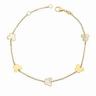 Imagen de Pulsera Mariposas Nácar Oro 18K