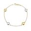 Imagen de Pulsera Flores Oro Bicolor 18K