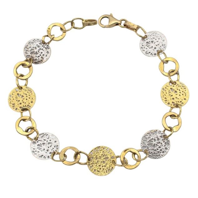 Imagen de Pulsera Venezia Oro Bicolor 18K