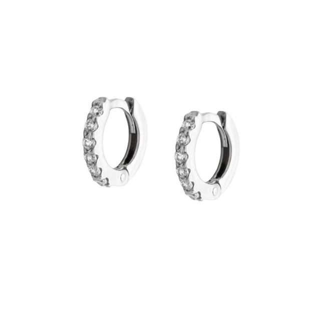 Imagen de Aros Dunia 10mm Oro Blanco 18K