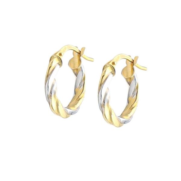 Imagen de Aros Pirelli 15mm Oro Bicolor 18K