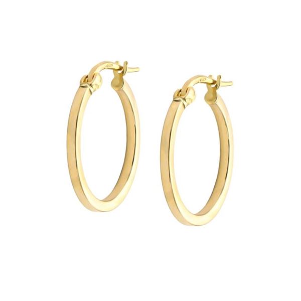 Imagen de Aros Escuare 18mm Oro 18K