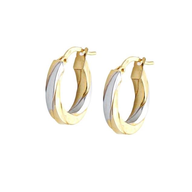 Imagen de Aros Espirelli 15mm Oro Bicolor 18K