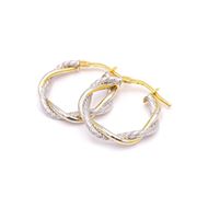 Imagen de Aros Inca Oro Bicolor 18K 20MM