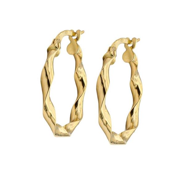 Imagen de Aros Maya Brillo Oro 18K 20MM