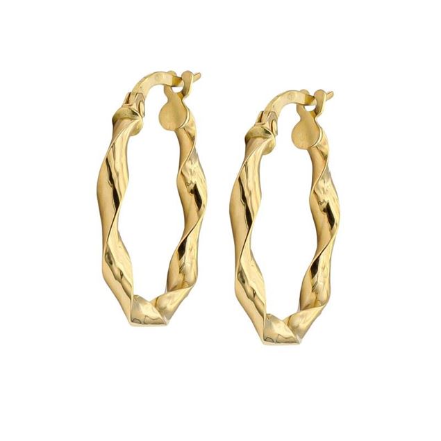 Imagen de Aros Maya Brillo Oro 18K 20MM