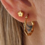 Imagen de Aros Maya Brillo Oro 18K 20MM