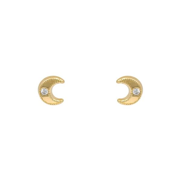 Imagen de Pendientes Lunita Oro 18K