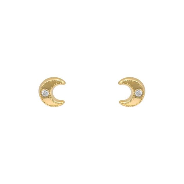 Imagen de Pendientes Lunita Oro 18K