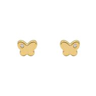 Imagen de Pendientes Mariposa Circonita Oro 18K