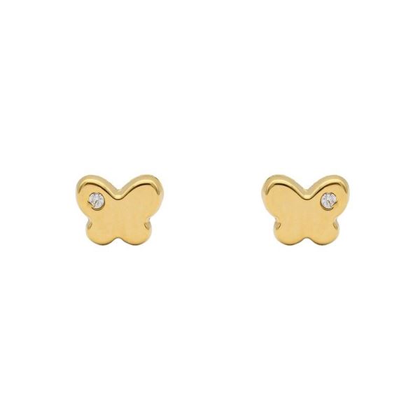 Imagen de Pendientes Mariposa Circonita Oro 18K