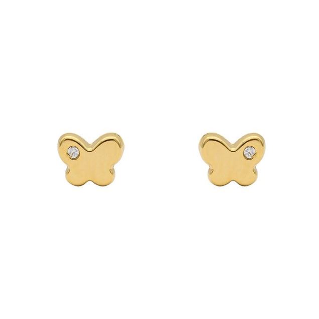 Imagen de Pendientes Mariposa Circonita Oro 18K