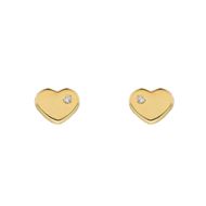 Imagen de Pendientes Corazón Circonita Oro 18K
