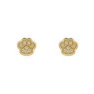 Imagen de Pendientes Huella Perro Oro 18K
