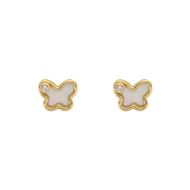 Imagen de Pendientes Mariposa Nácar Oro 18K