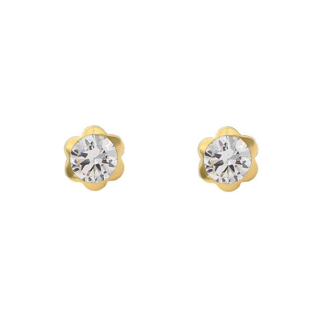 Imagen de Pendientes Flor Oro 18K