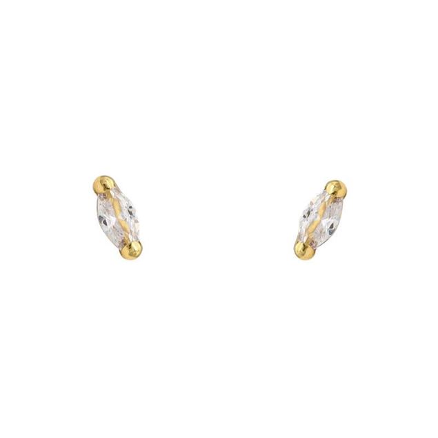 Imagen de Pendientes Oval 5mm Oro 18K