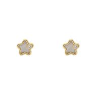 Imagen de Pendientes Estrella Nácar Oro 18K