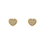 Imagen de Pendientes Mini Heart Oro 18K