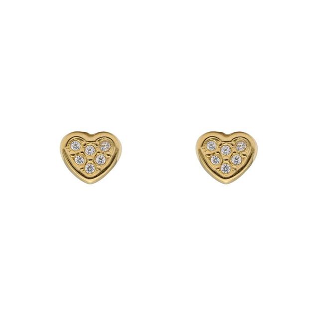 Imagen de Pendientes Mini Heart Oro 18K