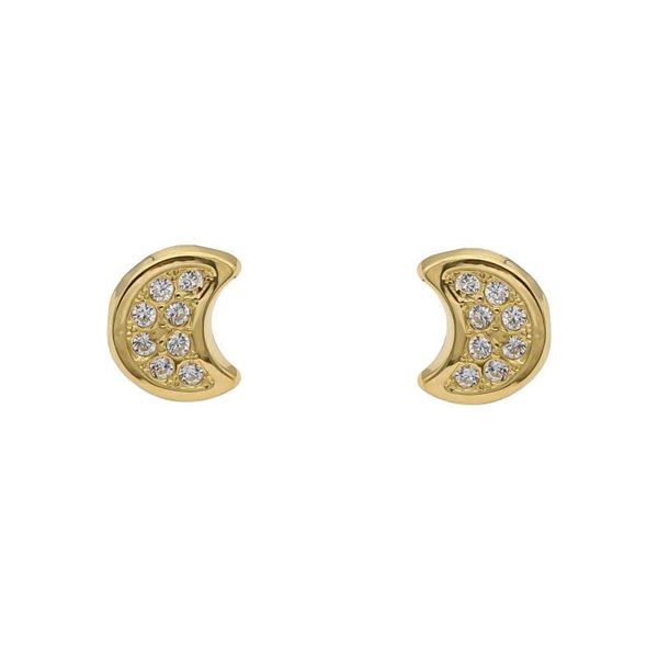 Imagen de Pendientes Moon Oro 18K