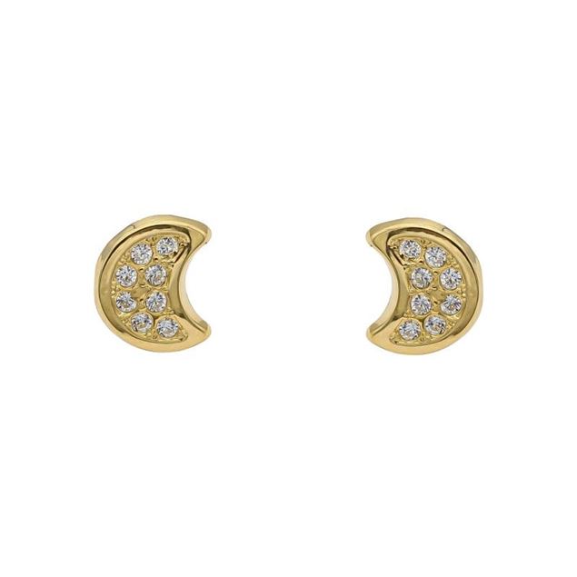 Imagen de Pendientes Moon Oro 18K