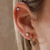 Imagen de Pendientes Mini Heart Oro Blanco 18K