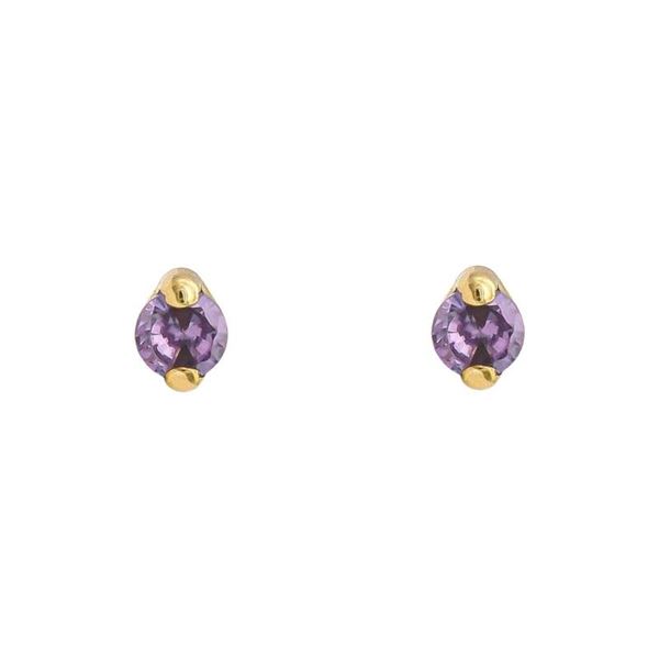 Imagen de Pendientes Mini Amatista Oro 18K