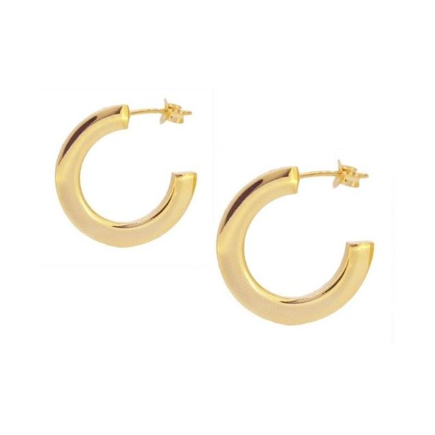 Imagen de Aros Plane 24mm Plata Dorada